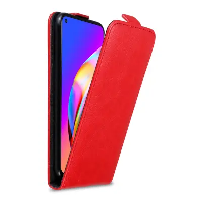 Cadorabo Case, združljiv z OPPO v Apple Red - Zaščitni pokrov v zasnovi Flip z magnetnim zapiranjem