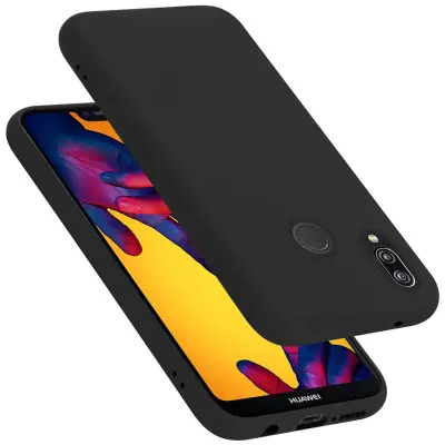 CADORABO Ohišje, združljiv s Huawei v tekoči črni barvi - zaščitni pokrov iz fleksibilnega silikona TPU