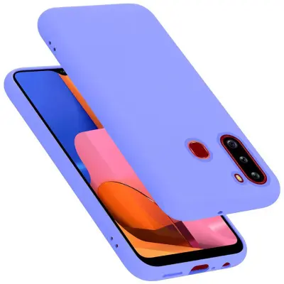 CADORABO Ohišje, združljiv s Samsungom v tekoči lahki vijolični barvi - zaščitni pokrov iz fleksibilnega silikona TPU