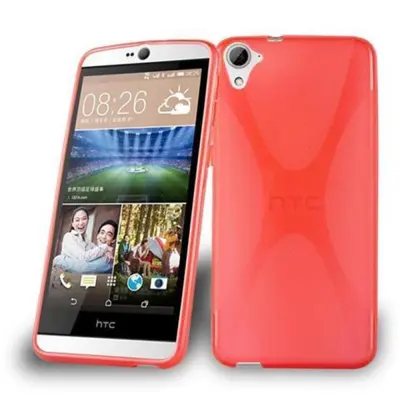 Cadorabo Case, združljiv s HTC v Candy Apple Red - Zaščitni pokrov iz fleksibilnega silikona TPU