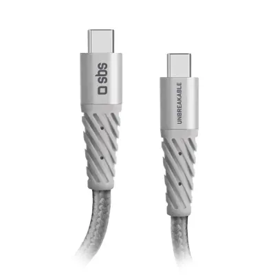 SBS KABEL UNBREAKABLE TYPE-C TO TYPE-C 5A 1,5 M BEL polnilni kabel