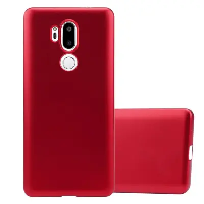 Cadorabo Case, združljiv z LG v kovinsko rdeči - zaščitni pokrov, narejen iz fleksibilnega silikona TPU