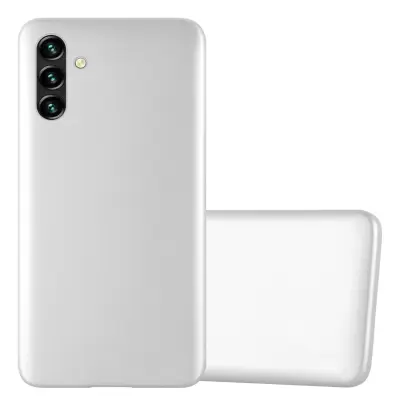 Cadorabo Case, združljiv s Samsungom v kovinskem srebru - zaščitni pokrov, narejen iz fleksibilnega silikona TPU