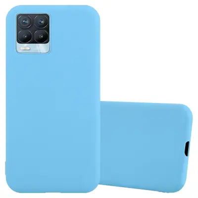 CADORABO Ohišje, združljiv z Realme v Candy Blue - zaščitni pokrov, narejen iz fleksibilnega silikona TPU