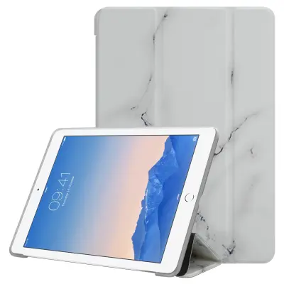 CADORABO Apple - Design White Marmor - Ultra tanek zaščitni ohišje iz fleksibilnega silikona TPU s funkcijo stojala