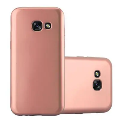 CADORABO CARE, združljiv s Samsungom v kovinskem rosă ‰ Gold - zaščitni pokrov iz fleksibilnega silikona TPU
