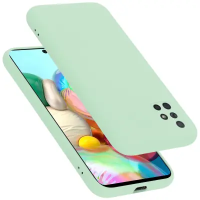 CADORABO Ohišje, združljiv s Samsungom v tekoči svetlo zeleni barvi - zaščitni pokrov iz fleksibilnega silikona TPU