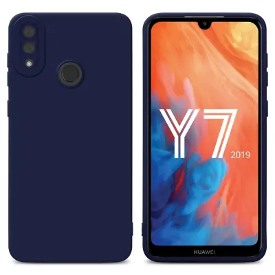 Cadorabo Case, združljiv s Huawei v tekoči temno modri barvi - zaščitni pokrov iz fleksibilnega silikona TPU