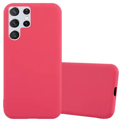 Cadorabo Case, združljiv s Samsungom v Candy Red - Zaščitni pokrov iz fleksibilnega silikona TPU