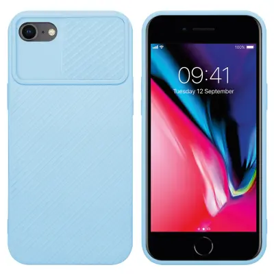 CADORABO Ohišje, združljiv z Apple v Bonbon Light Blue - Zaščitni pokrov, narejen iz fleksibilnega silikona TPU in z zaščito pred kamero