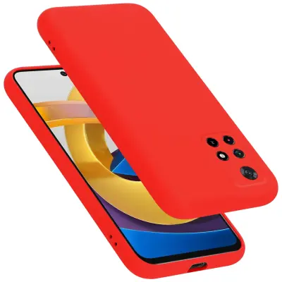CADORABO Ohišje, združljiv s Xiaomi v tekoči rdeči barvi - zaščitni pokrov iz fleksibilnega silikona TPU