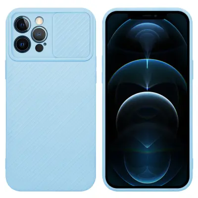 CADORABO Ohišje, združljiv z Apple v Bonbon Light Blue - Zaščitni pokrov, narejen iz fleksibilnega silikona TPU in z zaščito pred kamero
