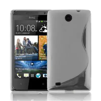 Cadorabo Case, združljiv s HTC v pol prozorni - zaščitni pokrov, narejen iz fleksibilnega silikona TPU