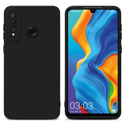Cadorabo Case, združljiv s Huawei v Fluid Black - zaščitni pokrov, narejen iz fleksibilnega silikona TPU
