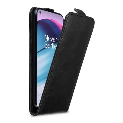Cadorabo Case, združljiv z OnePlus v Night Black - Zaščitni pokrov v zasnovi Flip z magnetnim zapiranjem