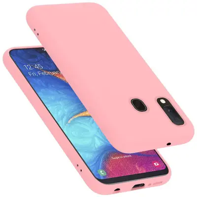 Ohišje Cadorabo, združljiv s Samsungom v tekoči roza barvi - zaščitni pokrov iz fleksibilnega silikona TPU