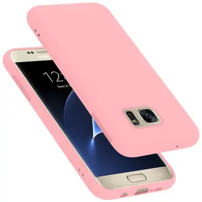 Ohišje Cadorabo, združljiv s Samsungom v tekoči roza barvi - zaščitni pokrov iz fleksibilnega silikona TPU