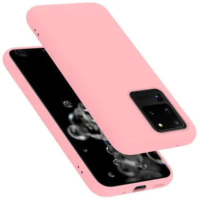 Ohišje Cadorabo, združljiv s Samsungom v tekoči roza barvi - zaščitni pokrov iz fleksibilnega silikona TPU