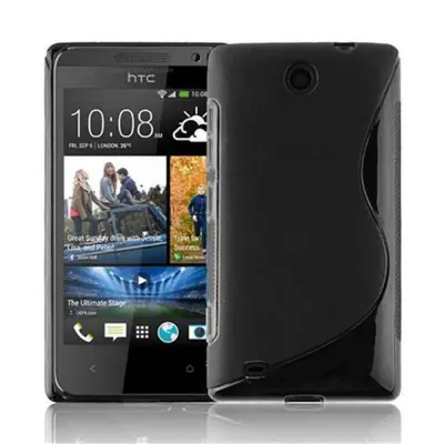 Cadorabo Case, združljiv s HTC v oksidnem črni barvi - zaščitni pokrov iz fleksibilnega silikona TPU