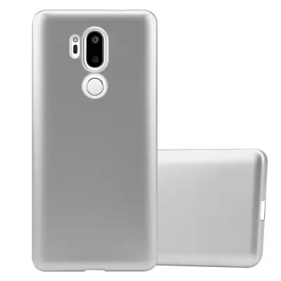 Cadorabo Case, združljiv z LG v kovinsko srebro - zaščitni pokrov iz fleksibilnega silikona TPU