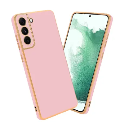 CADORABO Ohišje, združljiv s Samsungom v sijajnem roza - zlati - zaščitni pokrov iz fleksibilnega silikona TPU in z zaščito pred kamero
