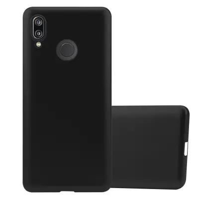 Cadorabo Case, združljiv s Huawei v kovinski črni barvi - zaščitni pokrov iz fleksibilnega silikona TPU