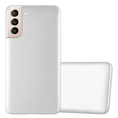 Cadorabo Case, združljiv s Samsungom v kovinskem srebru - zaščitni pokrov, narejen iz fleksibilnega silikona TPU