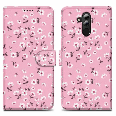 CADORABO Ohišje, združljiv s Huawei - Design Flower Rain št. 6 - Zaščitni pokrov z magnetnim zapiranjem, funkcijo stojala in režo za kartico