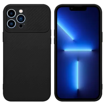 CADORABO Ohišje, združljiv z Apple v Bonbon Black - Zaščitni pokrov iz fleksibilnega silikona TPU in z zaščito pred kamero