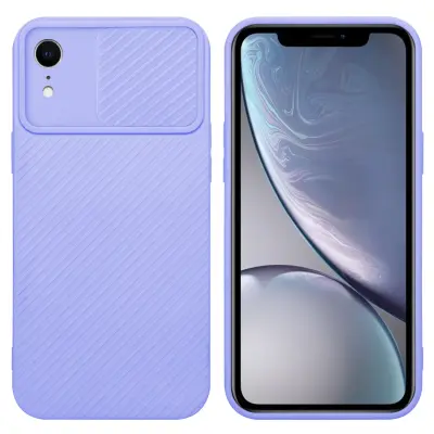 CADORABO Ohišje, združljiv z Apple v Bonbon Purple - Zaščitni pokrov iz fleksibilnega silikona TPU in z zaščito pred kamero