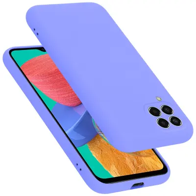 CADORABO Ohišje, združljiv s Samsungom v tekoči lahki vijolični barvi - zaščitni pokrov iz fleksibilnega silikona TPU