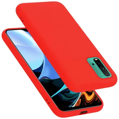 CADORABO Ohišje, združljiv s Xiaomi v tekoči rdeči barvi - zaščitni pokrov iz fleksibilnega silikona TPU