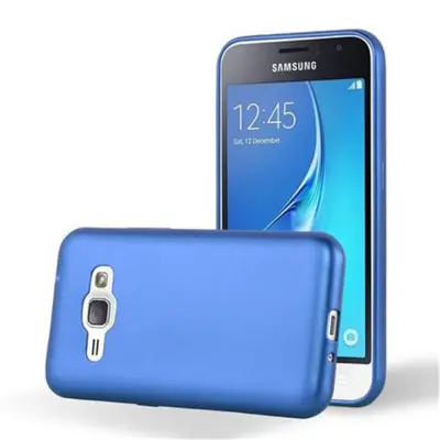 Cadorabo Case, združljiv s Samsungom v kovinsko modri - zaščitni pokrov, narejen iz fleksibilnega silikona TPU
