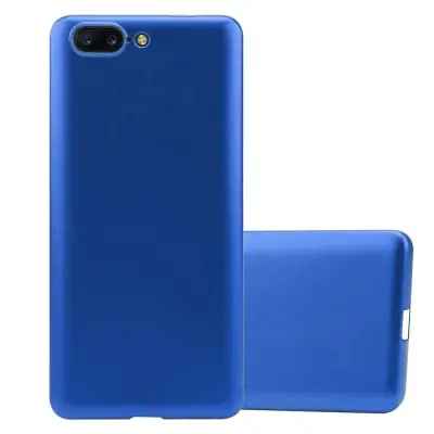 Cadorabo Case, združljiv z OnePlus v kovinsko modri - zaščitni pokrov, narejen iz fleksibilnega silikona TPU