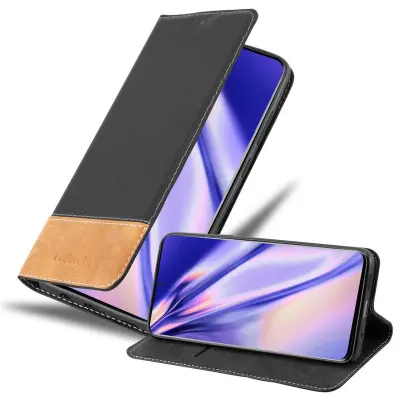 Cadorabo Case, združljiv s Samsungom v črno rjavi barvi - zaščitni pokrov z magnetnim zapiranjem, stoječo funkcijo in režo za kartico