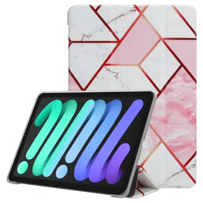 CADORABO Apple - Design White Pink Marmor - Ultra tanek zaščitni ohišje iz fleksibilnega silikona TPU s stojalo funkcijo