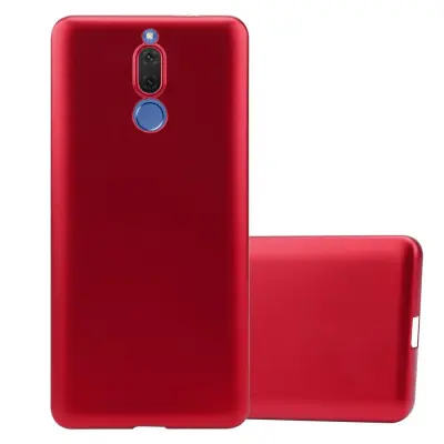Cadorabo Case, združljiv s Huawei v kovinsko rdeči - zaščitni pokrov iz fleksibilnega silikona TPU