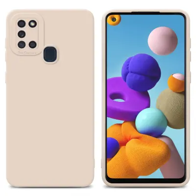 Cadorabo Case, združljiv s Samsungom v Fluid Cream - zaščitni pokrov iz fleksibilnega silikona TPU