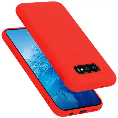 CADORABO Ohišje, združljiv s Samsungom v tekoči rdeči barvi - zaščitni pokrov iz fleksibilnega silikona TPU