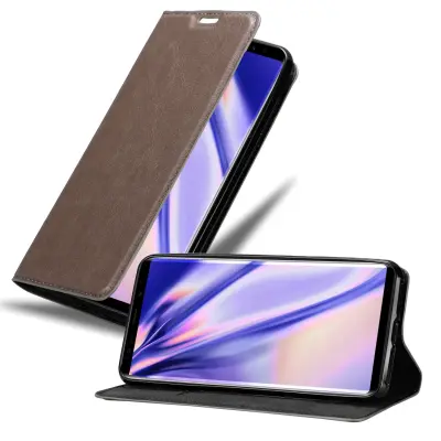 CADORABO Ohišje, združljiv s Samsungom v kavi Brown - zaščitni pokrov z magnetnim zapiranjem, stoječo funkcijo in režo za kartico