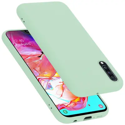 CADORABO Ohišje, združljiv s Samsungom v tekoči svetlo zeleni barvi - zaščitni pokrov iz fleksibilnega silikona TPU