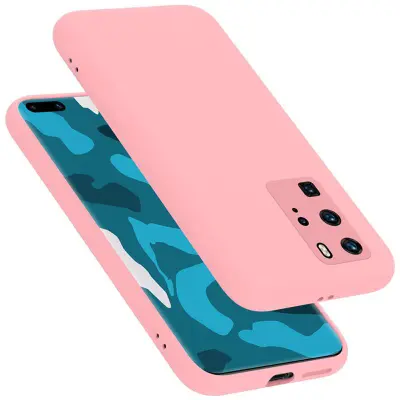 CADORABO Ohišje, združljiv s Huawei v tekoči roza barvi - zaščitni pokrov iz fleksibilnega silikona TPU