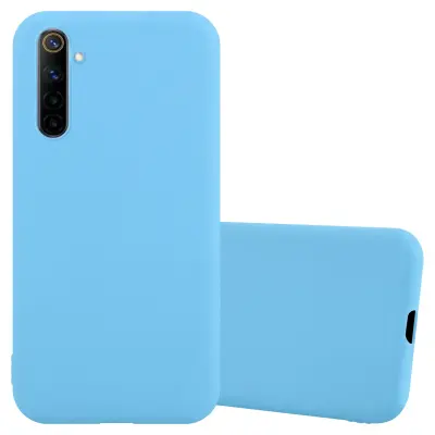 CADORABO Ohišje, združljiv z Realme v Candy Blue - zaščitni pokrov, narejen iz fleksibilnega silikona TPU