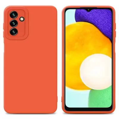 CADORABO Ohišje, združljiv s Samsungom v tekočini Orange - Zaščitni pokrov iz fleksibilnega silikona TPU