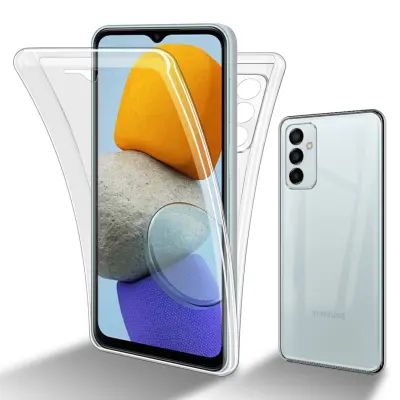 CADORABO Samsung v prozorni - 360 -° zaščitni pokrov celotnega telesa - zaščita pred sprednjim in hrbtom, vsestransko zaščito z zaščitnikom zaslona