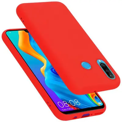 CADORABO Ohišje, združljiv s Huawei v tekoči rdeči barvi - zaščitni pokrov iz fleksibilnega silikona TPU