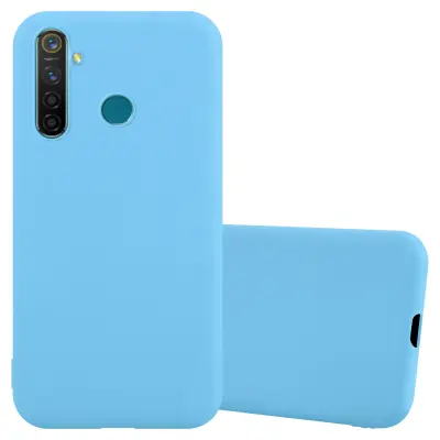 CADORABO Ohišje, združljiv z Realme v Candy Blue - zaščitni pokrov, narejen iz fleksibilnega silikona TPU