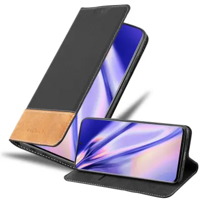 Cadorabo Case, združljiv s Samsungom v črno rjavi barvi - zaščitni pokrov z magnetnim zapiranjem, stoječo funkcijo in režo za kartico