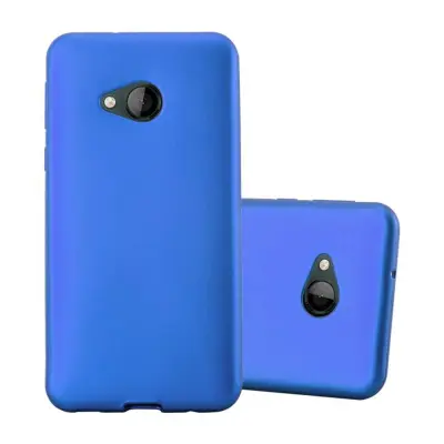 Cadorabo Case, združljiv s HTC v kovinsko modri - zaščitni pokrov, narejen iz fleksibilnega silikona TPU