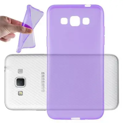 Cadorabo Case, združljiv s Samsungom v prozornem vijoličnem - zaščitnem pokrovu, narejen iz fleksibilnega silikona TPU